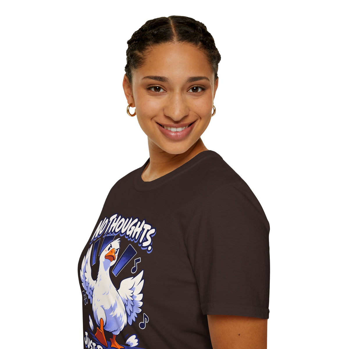 Cute Goose | No Thoughts, Just Boss Music T Shirt