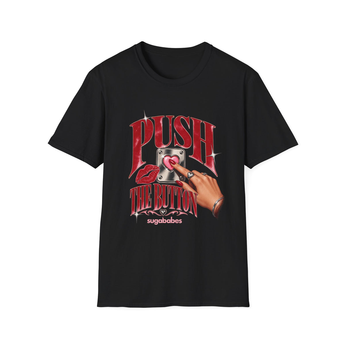 Push The Button | Sugababes | Retro Pinup Button Design