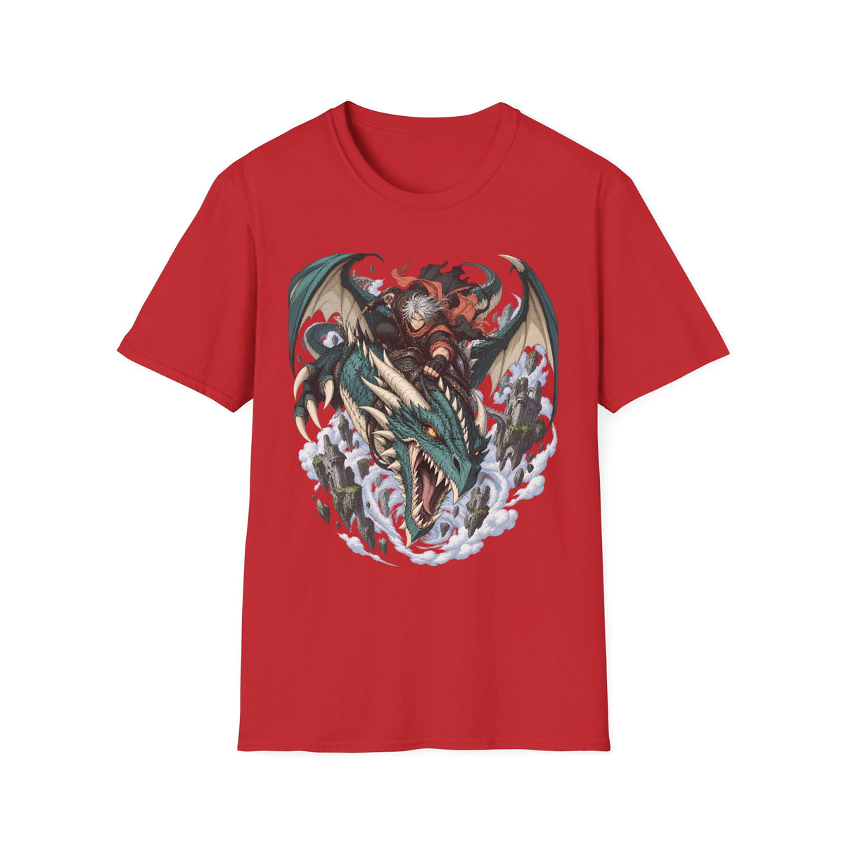 Dragon Rider | Japanese Anime Style Fantasy Sea Serpent T-Shirt