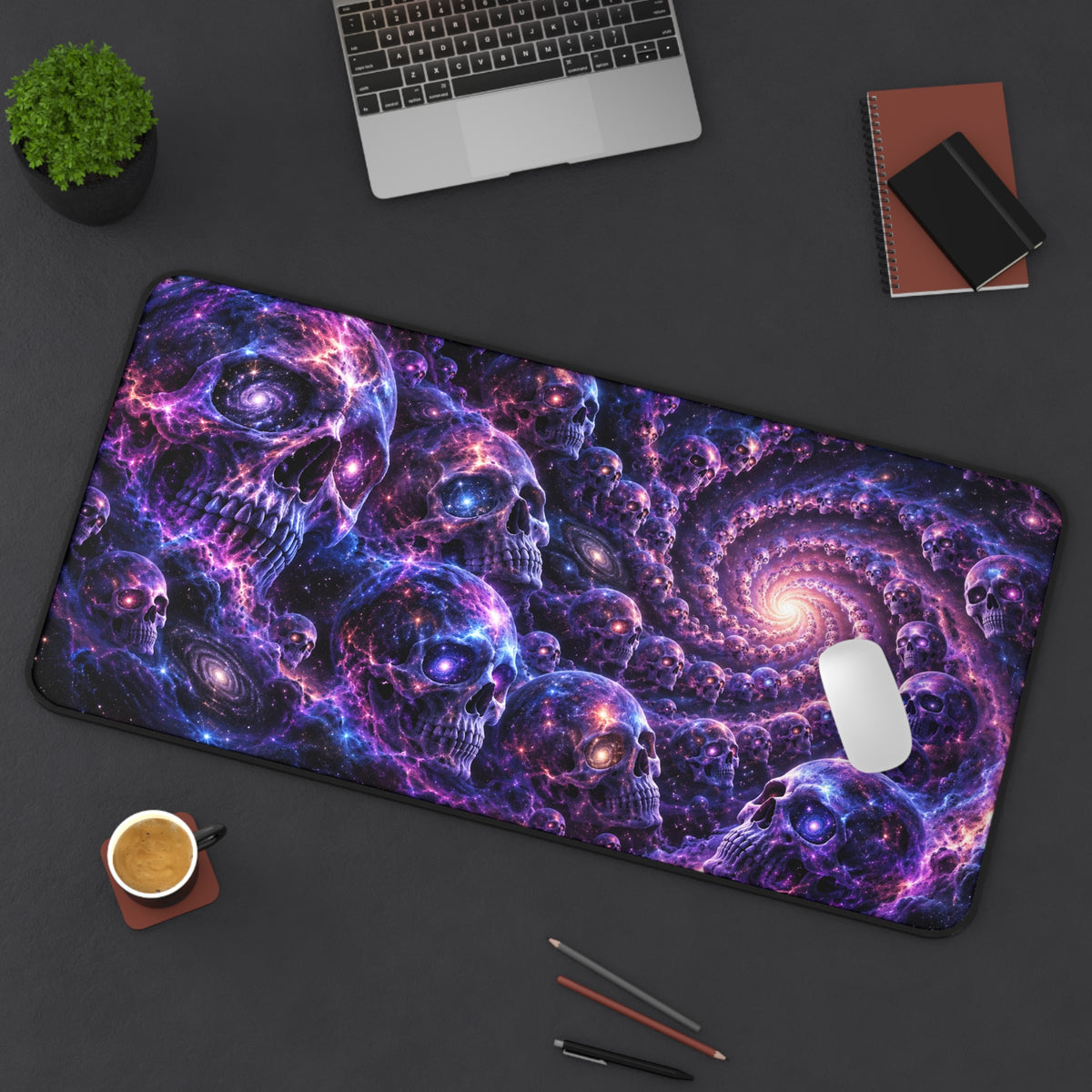 Cosmic Skull Nebula | Surreal Galaxy Desk Pad