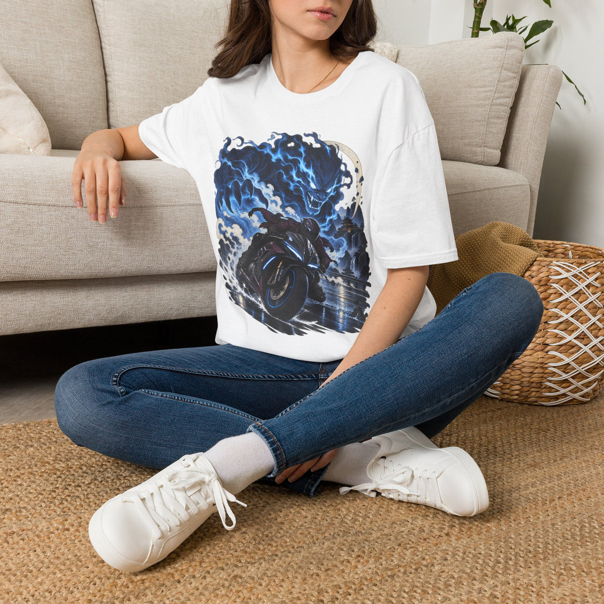 Demon of the Storm | Night Rider | Japanese Urban Motorcycle Tee
