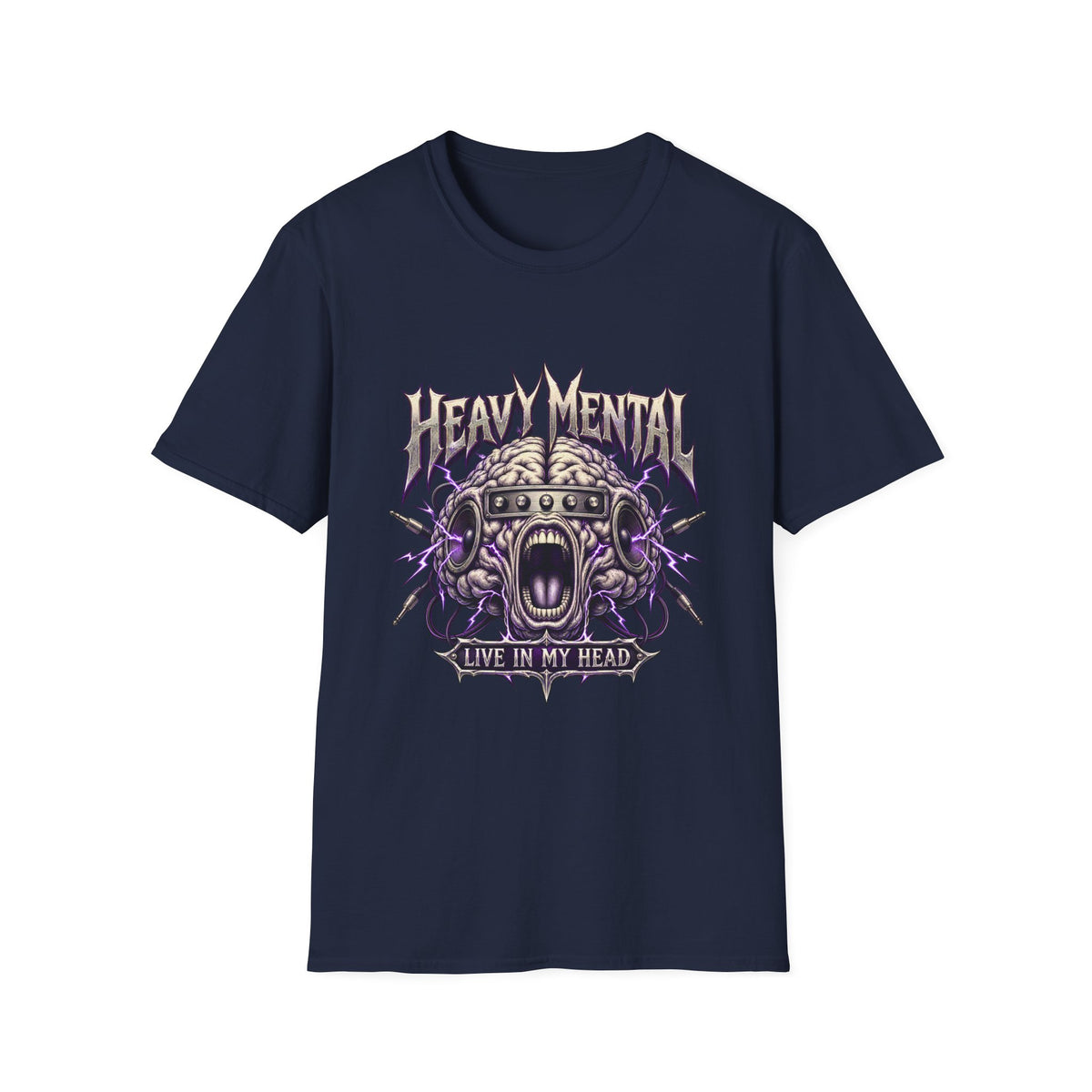 Heavy Mental T-Shirt | Live In My Head' Metal Graphic Tee