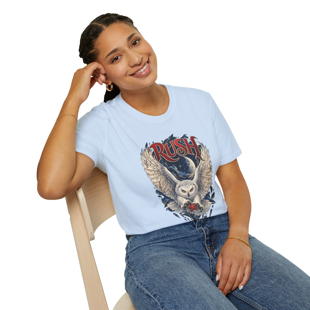 Rush | Fly by Night | Prog Rock | Owl Band Graphic T-Shirt