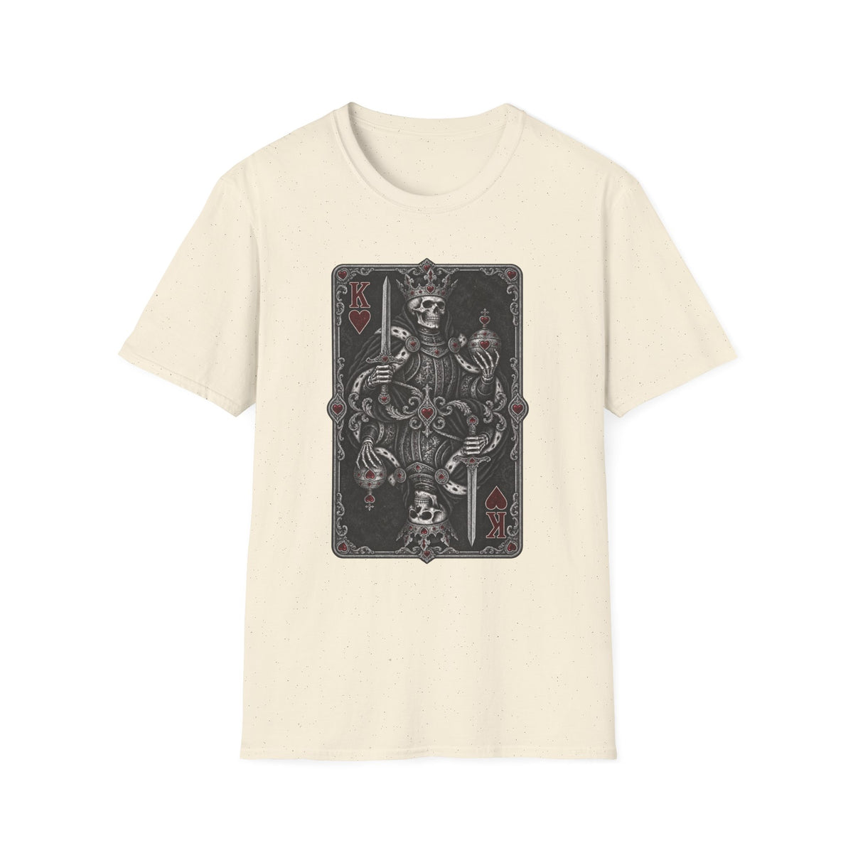 King of Hearts | Playing Card | Grey Scale T-Shirt