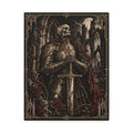 Canvas | Gothic Skeletal Knight | Occult Wall Art