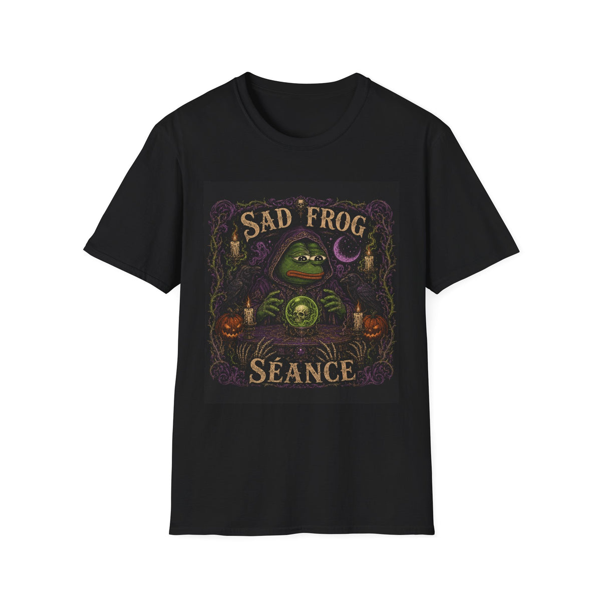 Sad Frog Séance T-Shirt — Moody Witchy Frog Graphic Tee