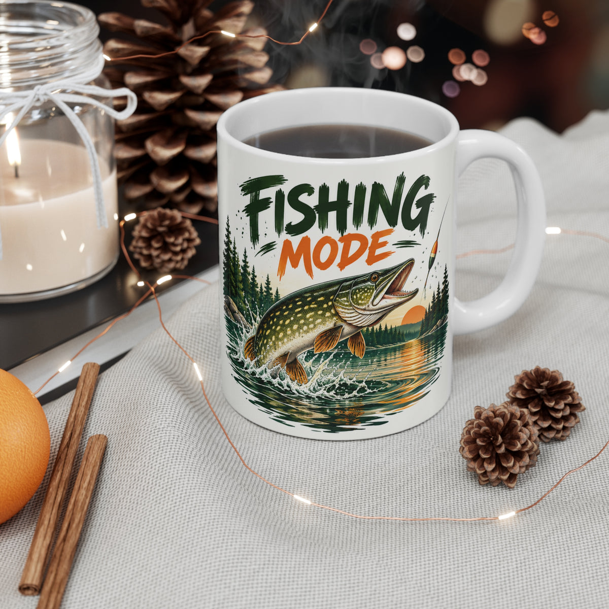 Fishing Mode | Funny Fishing Coffee Mug Gift (11oz)