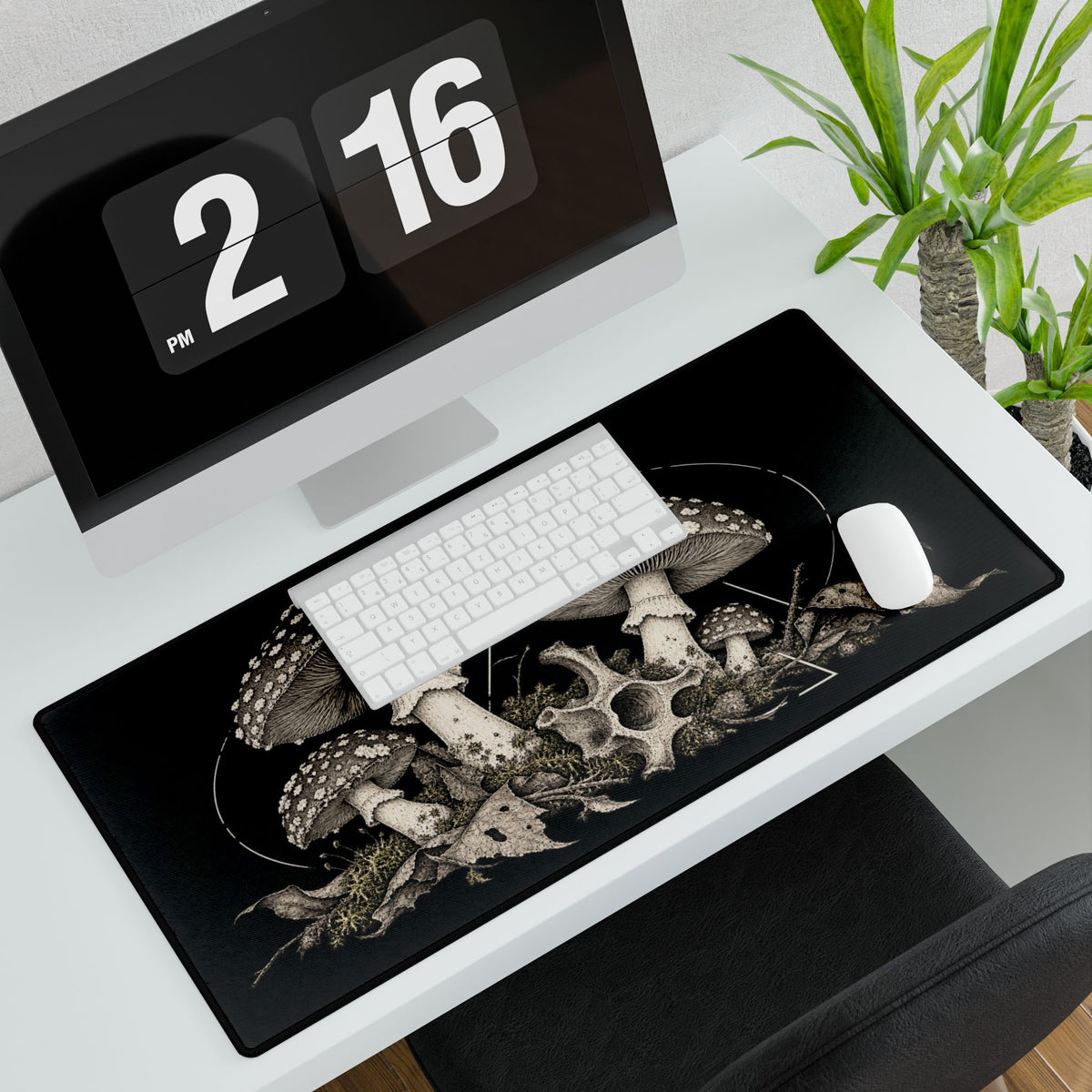 Mushroom Vertebrae | Gothic Botanical Gaming & Office Mouse Pad
