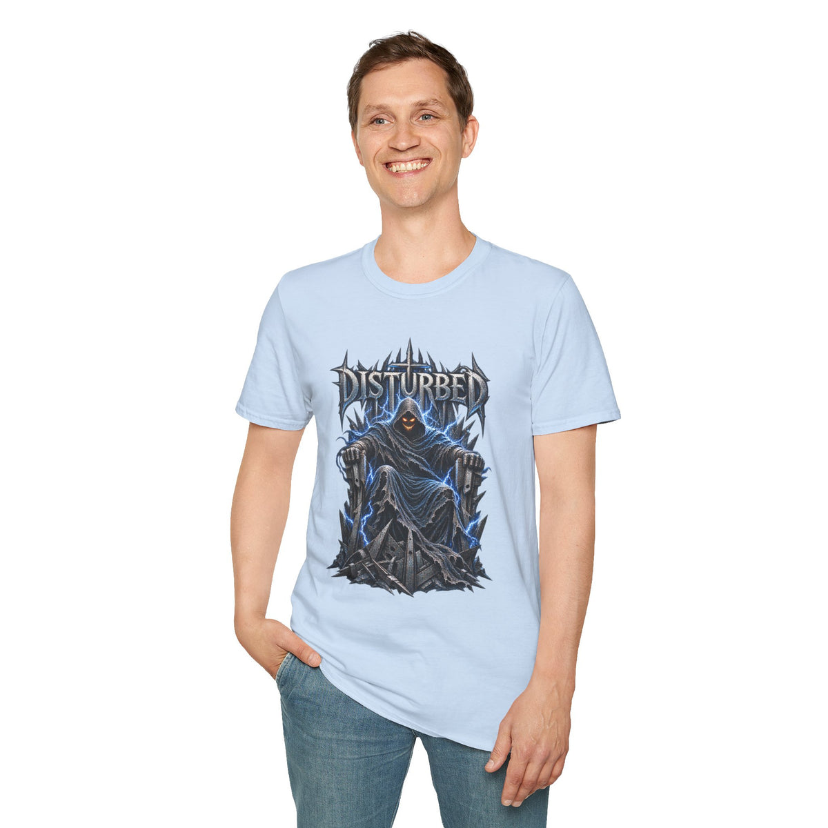 Disturbed | Storm Throne | The Guy | Grim Reaper Band T-Shirt