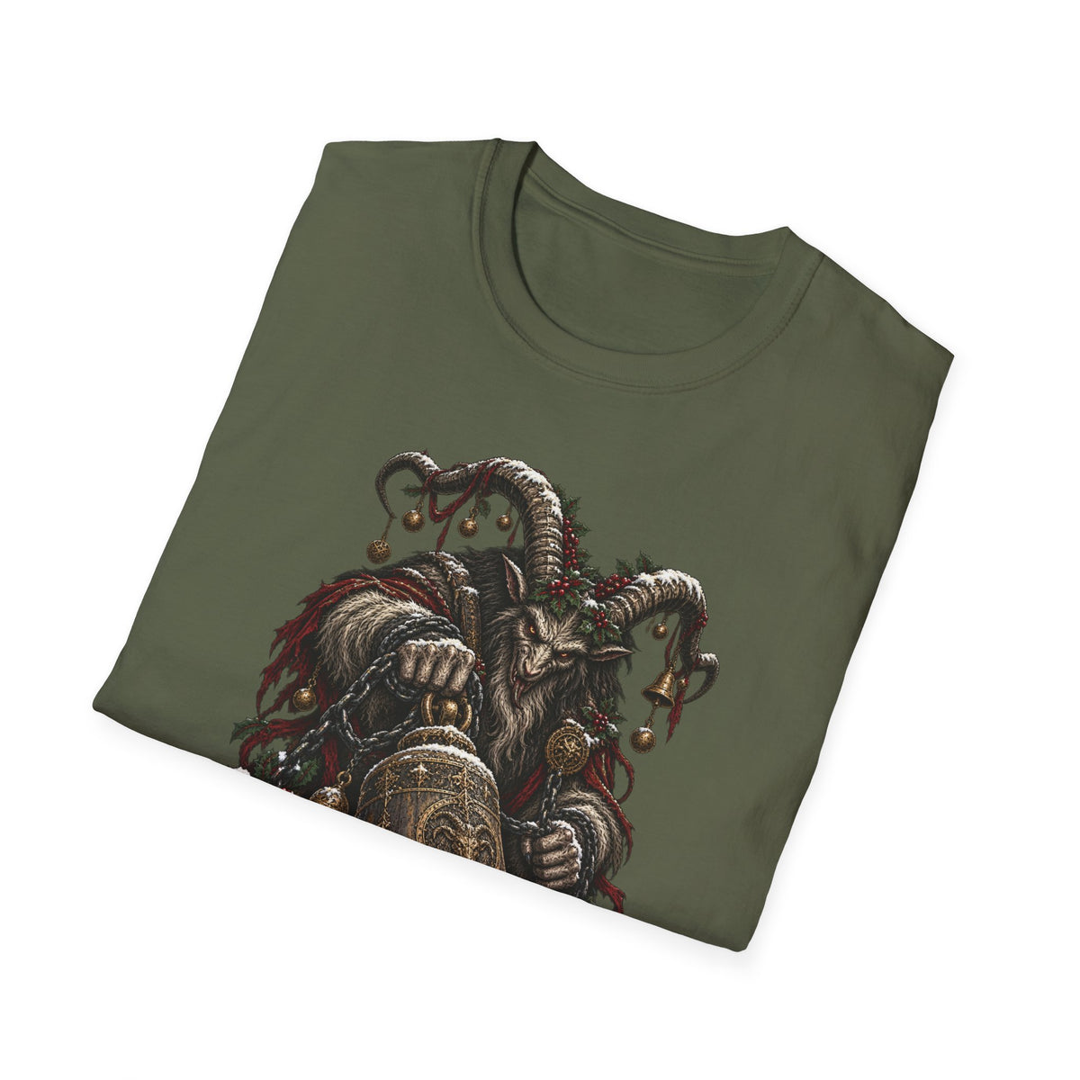 Krampus with Bell | Dark Christmas Demon T-Shirt