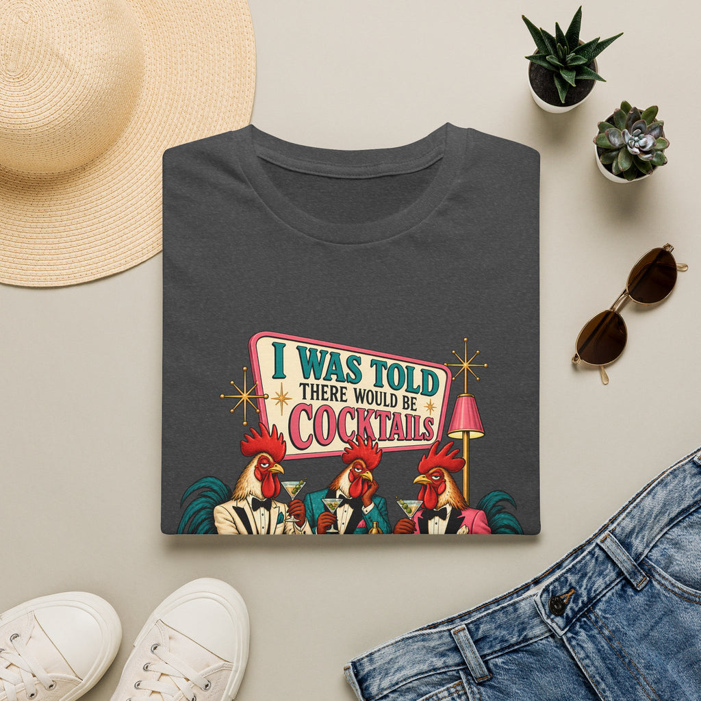 I Was Told There Would Be Cocktails T-Shirt | Retro Flamingo Bar Cocktail Tee