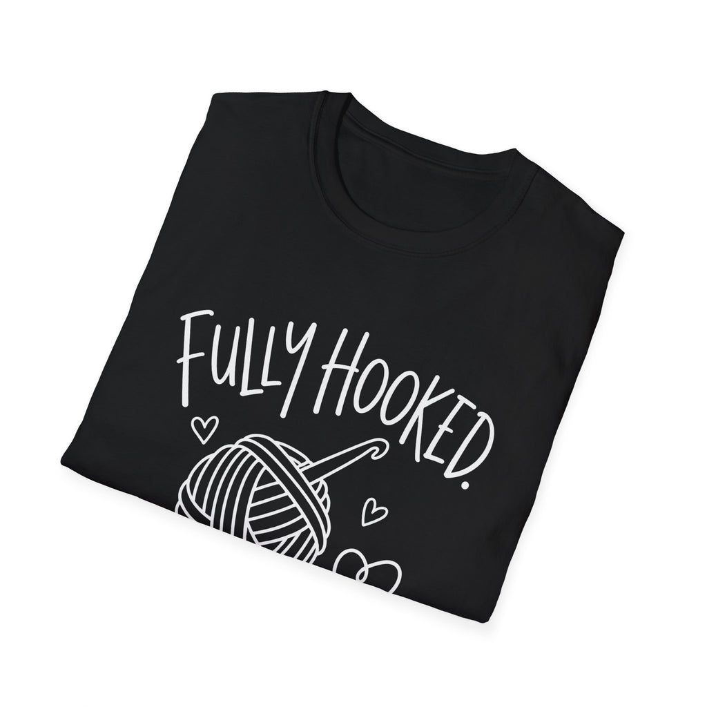 Knitting Gift | Fully Hooked, Slightly Tangled | Graphic Tee