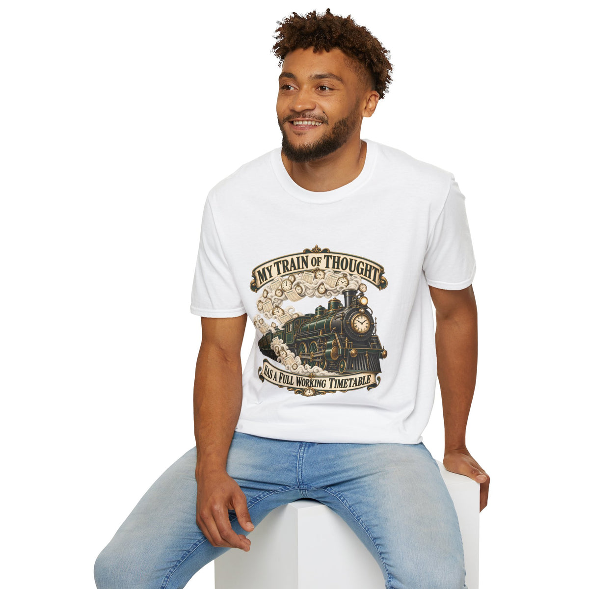 Train of Thought Vintage Steam Engine T-Shirt | My Train of Thought Has a Full Working Timetable