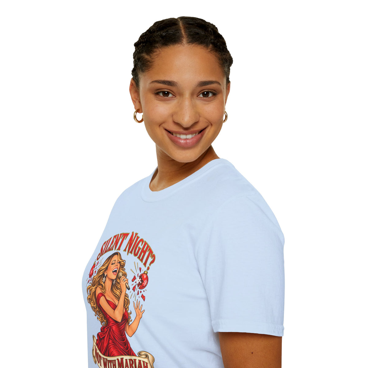 Mariah Carey Christmas T-Shirt | Silent Night? Not With Mariah Retro Holiday Tee