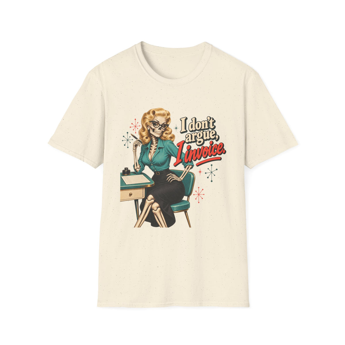 Vintage Retro Secretary | I Don't Argue, I Invoice | Graphic Tee