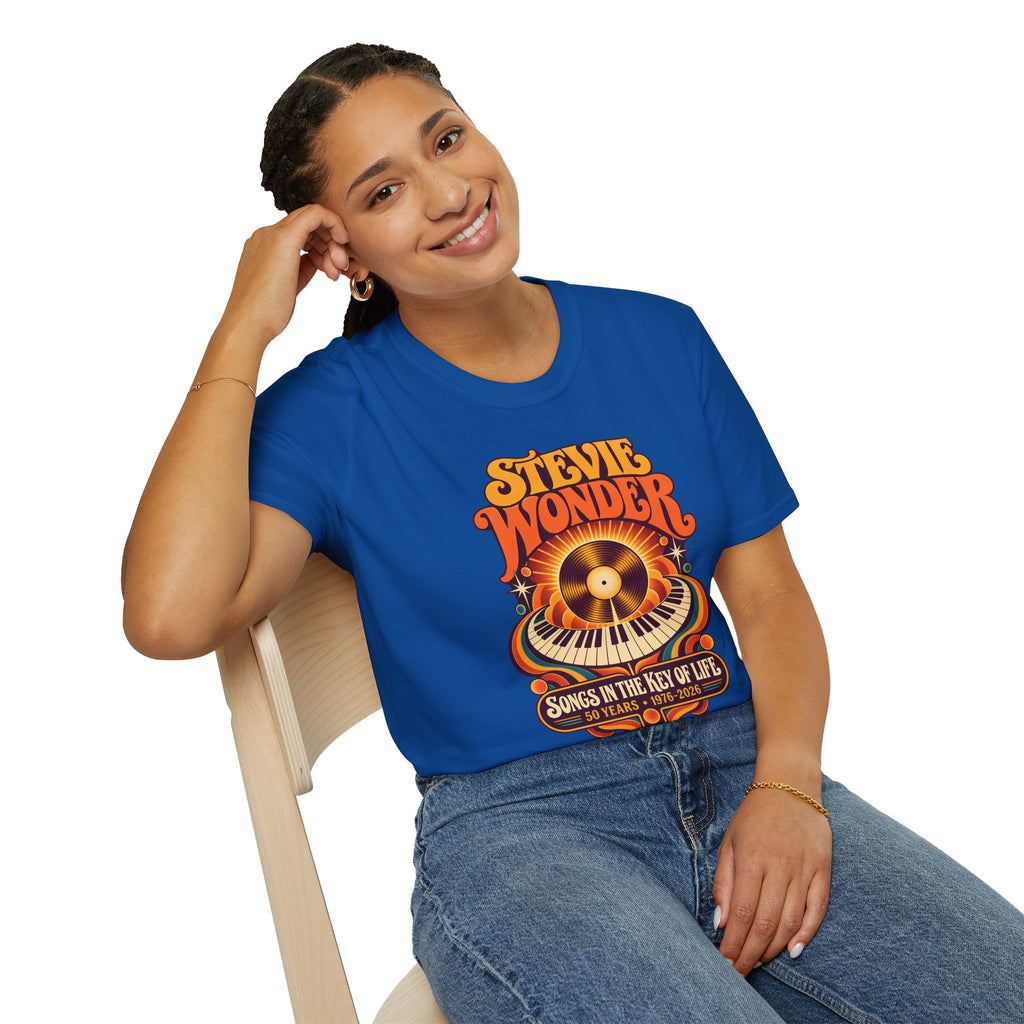 Stevie Wonder Retro Vinyl Tee - Songs In The Key Of Life Graphic T-Shirt