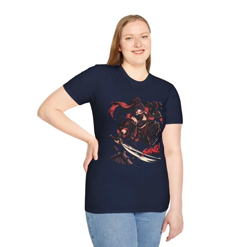 SHING! | Rooftop Samurai Girl | Japanese Anime Style Fight Shirt
