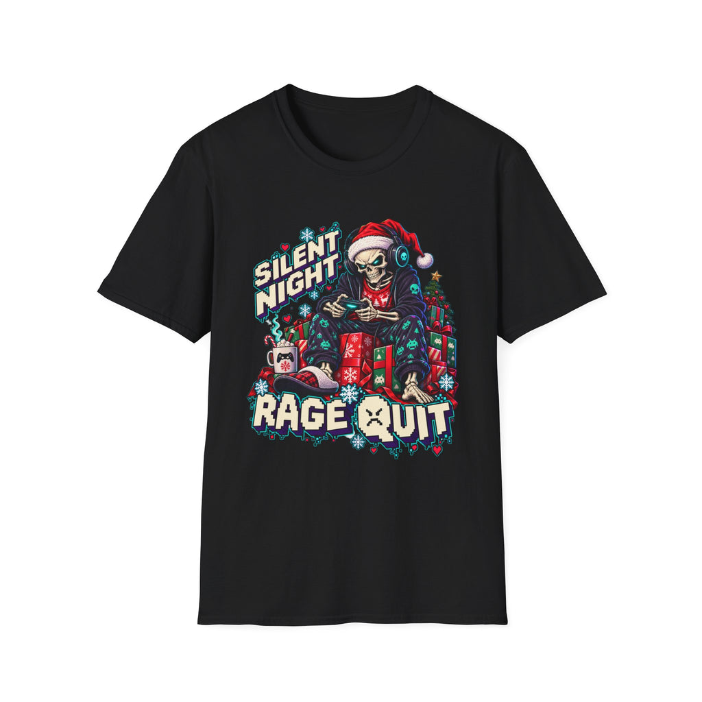 Christmas | Gamer | Silent Night Rage Quit | Graphic Tee
