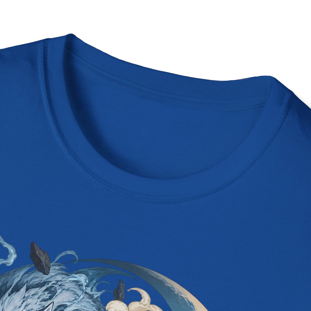 Wolf Spirit T-Shirt | Japanese Samurai | Yin Yang Blue & White Wolves Graphic Tee