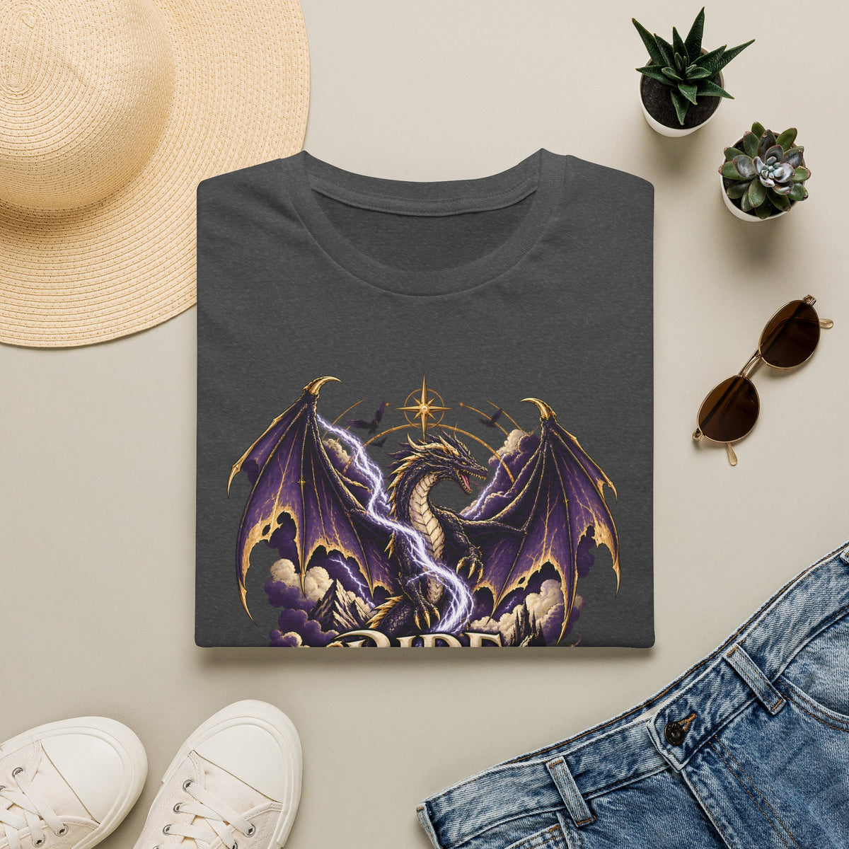 Ride the Storm | Fourth Wing Book Inspired Dragon T Shirt