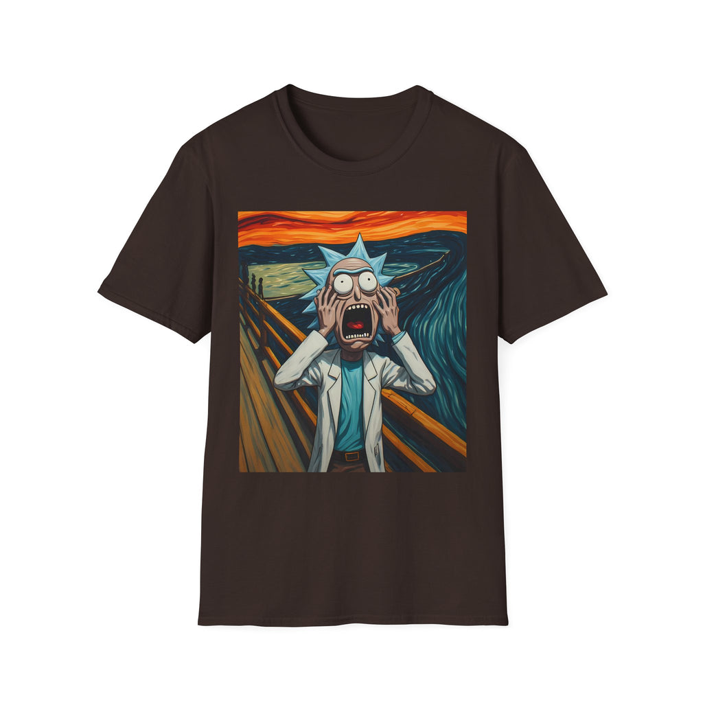Rick Scream Tee — Rick and Morty Parody of The Scream T-Shirt