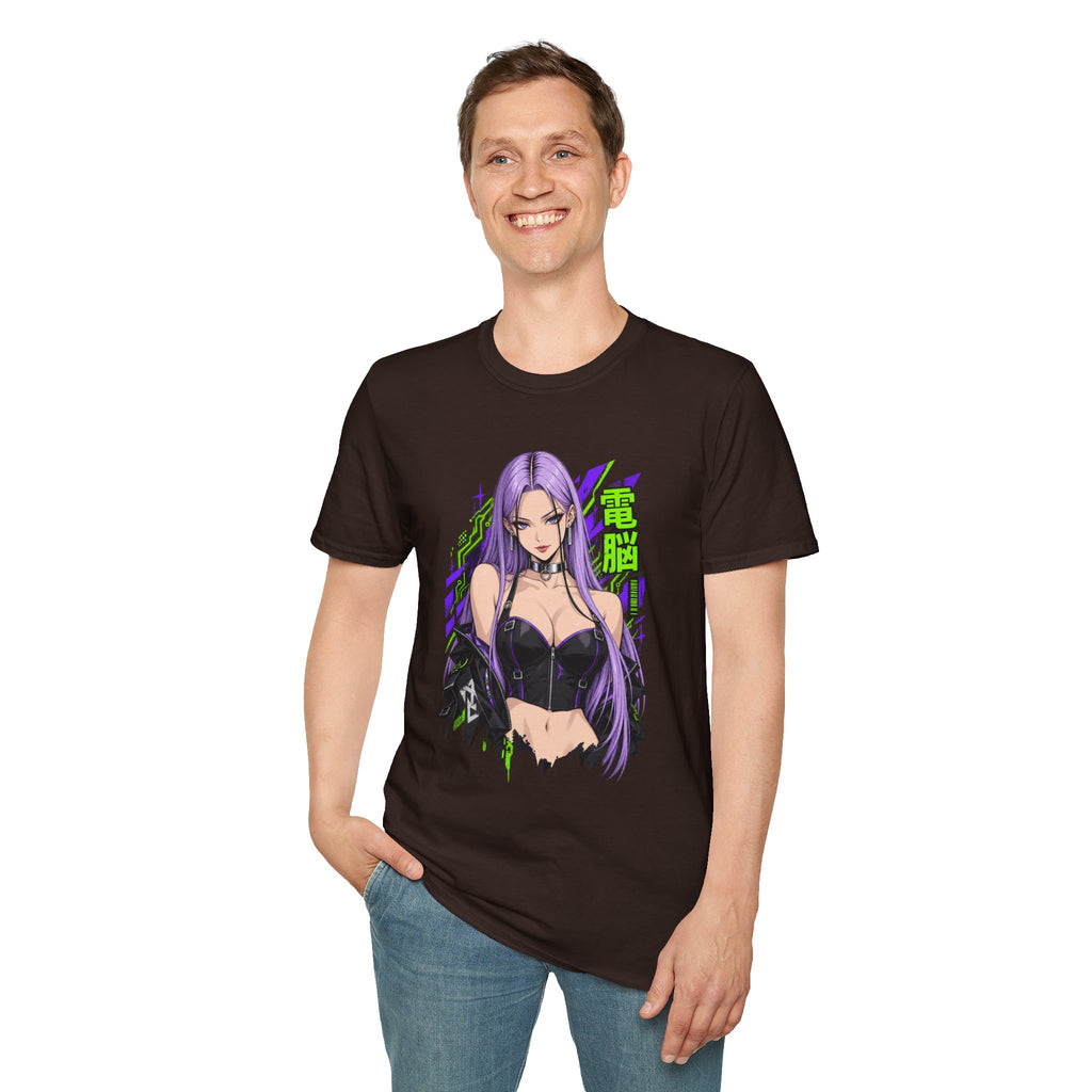 Violet | Anime Cyber Sexy Pin Up Girl T-Shirt