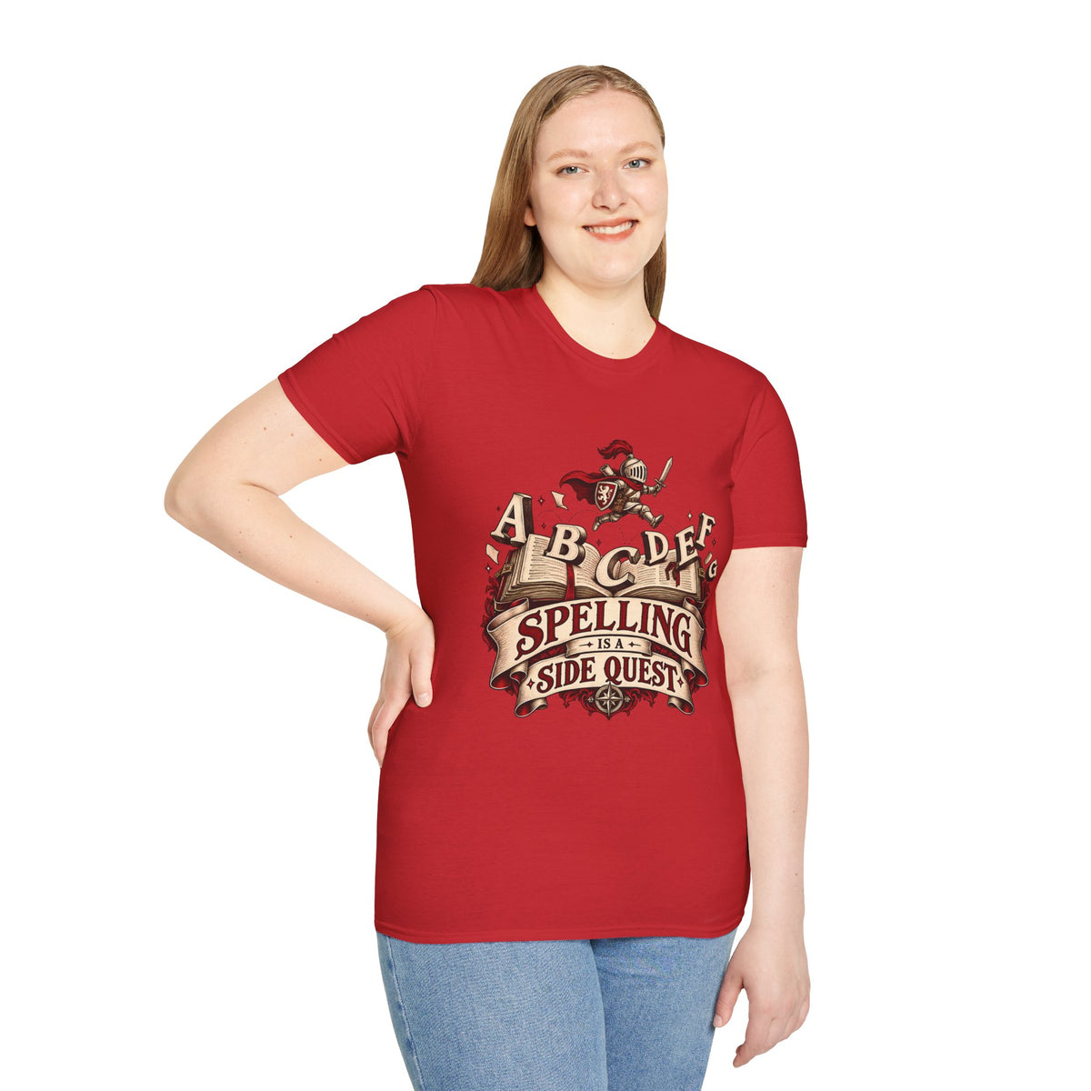 Spelling Is a Side Quest | Funny Spelling & Knight T Shirt