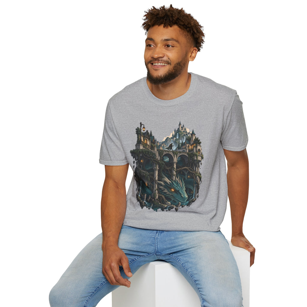Quests and Adventures | Japanese Style | Anime Fantasy Dragon Castle T Shirt