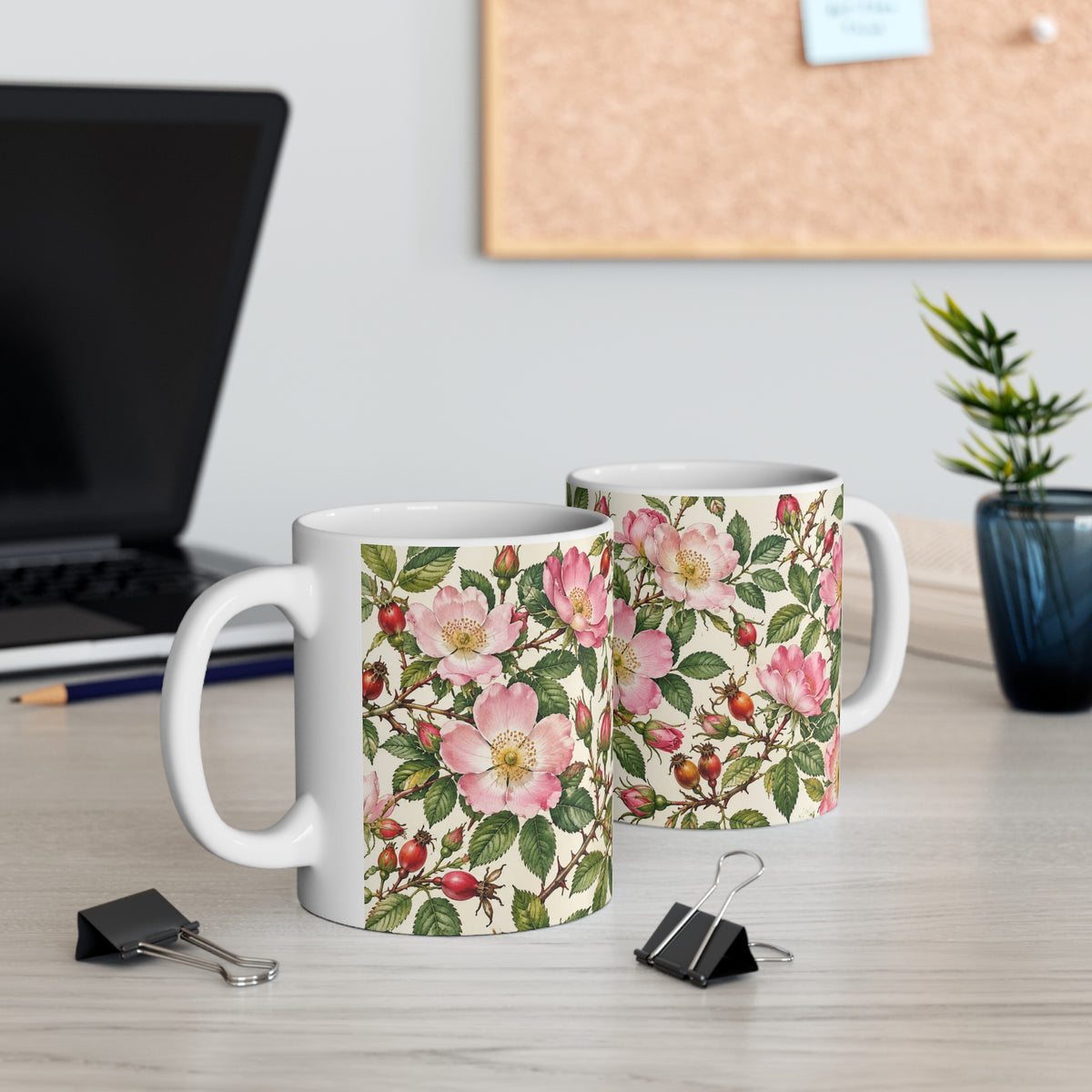 Wild Roses | Botanical Nature Lover Coffee Mug Gift (11oz)
