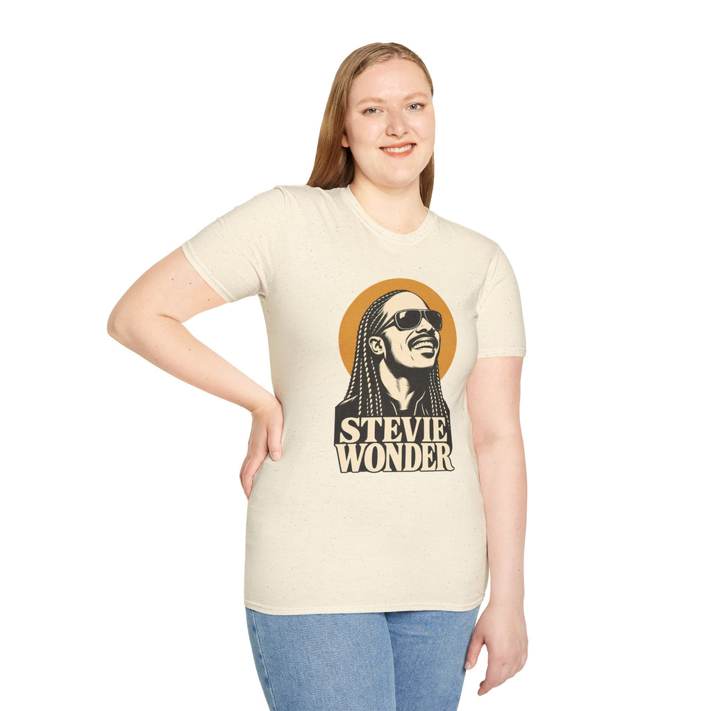 Stevie Wonder Graphic T-Shirt - Retro Soul Music Tee