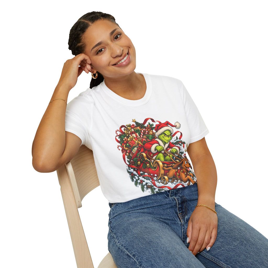 Grinch & Max Sleigh Ride | Funny Christmas T Shirt