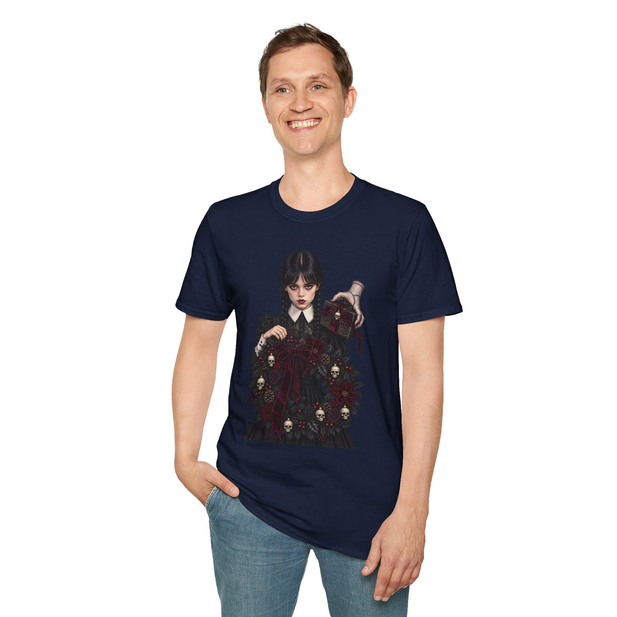 Wednesday Addams | Gothic Chrismtas Portrait T-Shirt