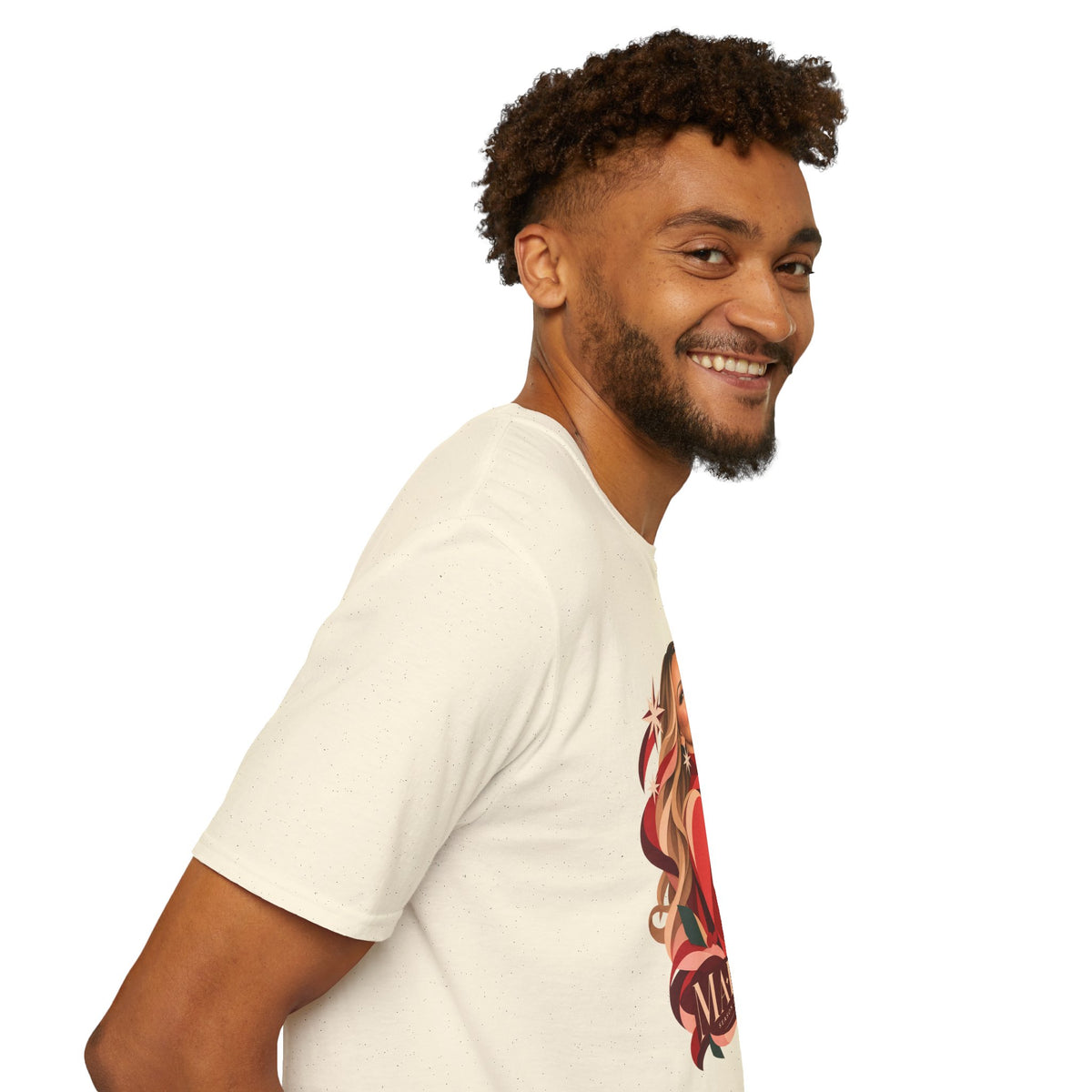 Mariah Carey | Holiday Diva Graphic Tee | Retro Red Star Portrait