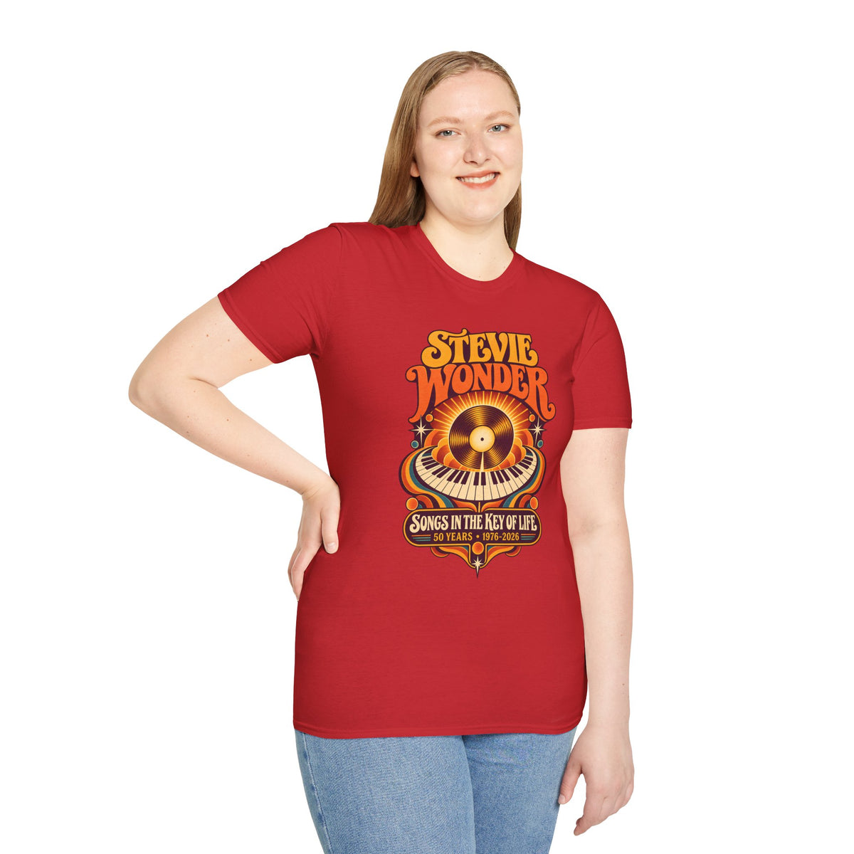 Stevie Wonder Retro Vinyl Tee - Songs In The Key Of Life Graphic T-Shirt