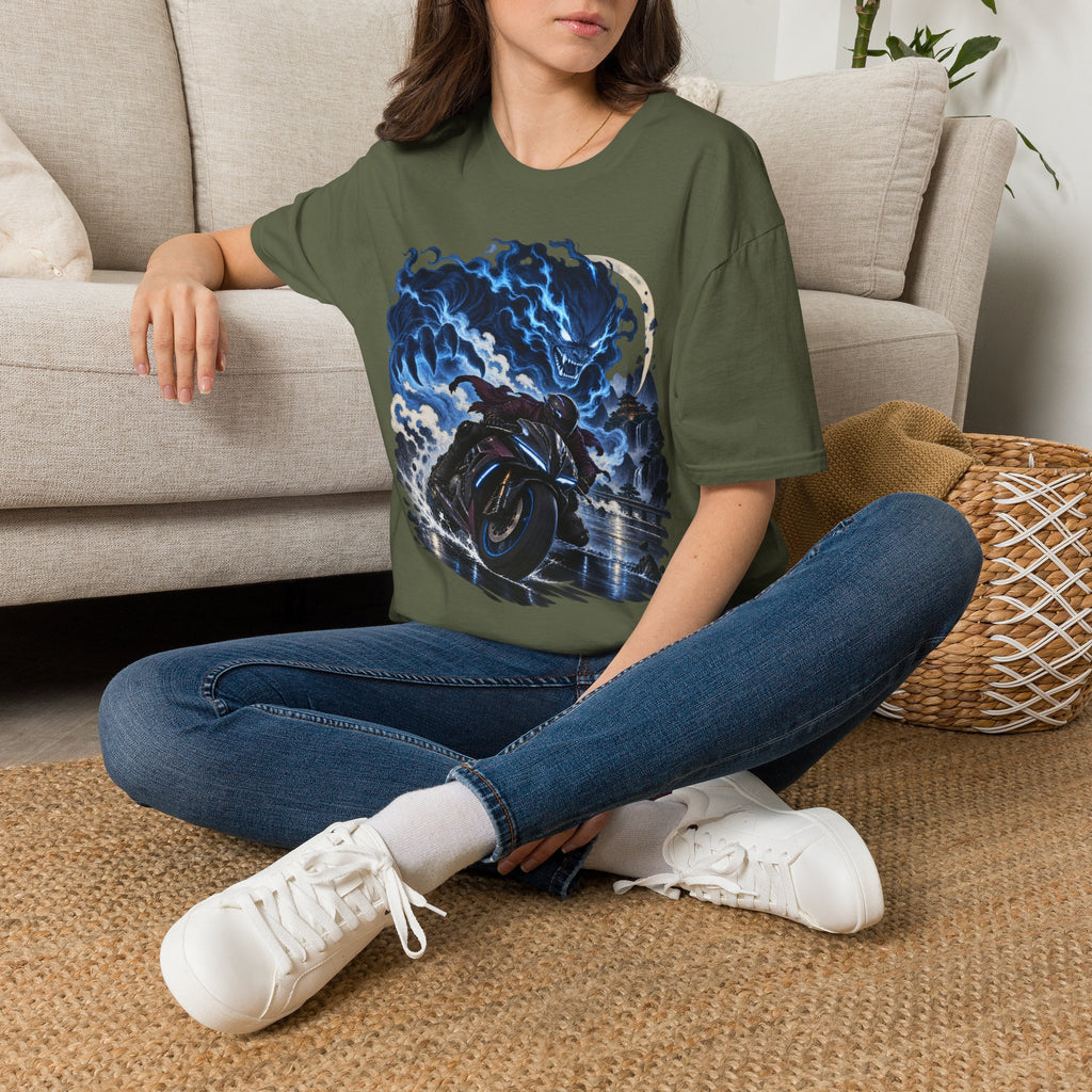 Demon of the Storm | Night Rider | Japanese Urban Motorcycle Tee