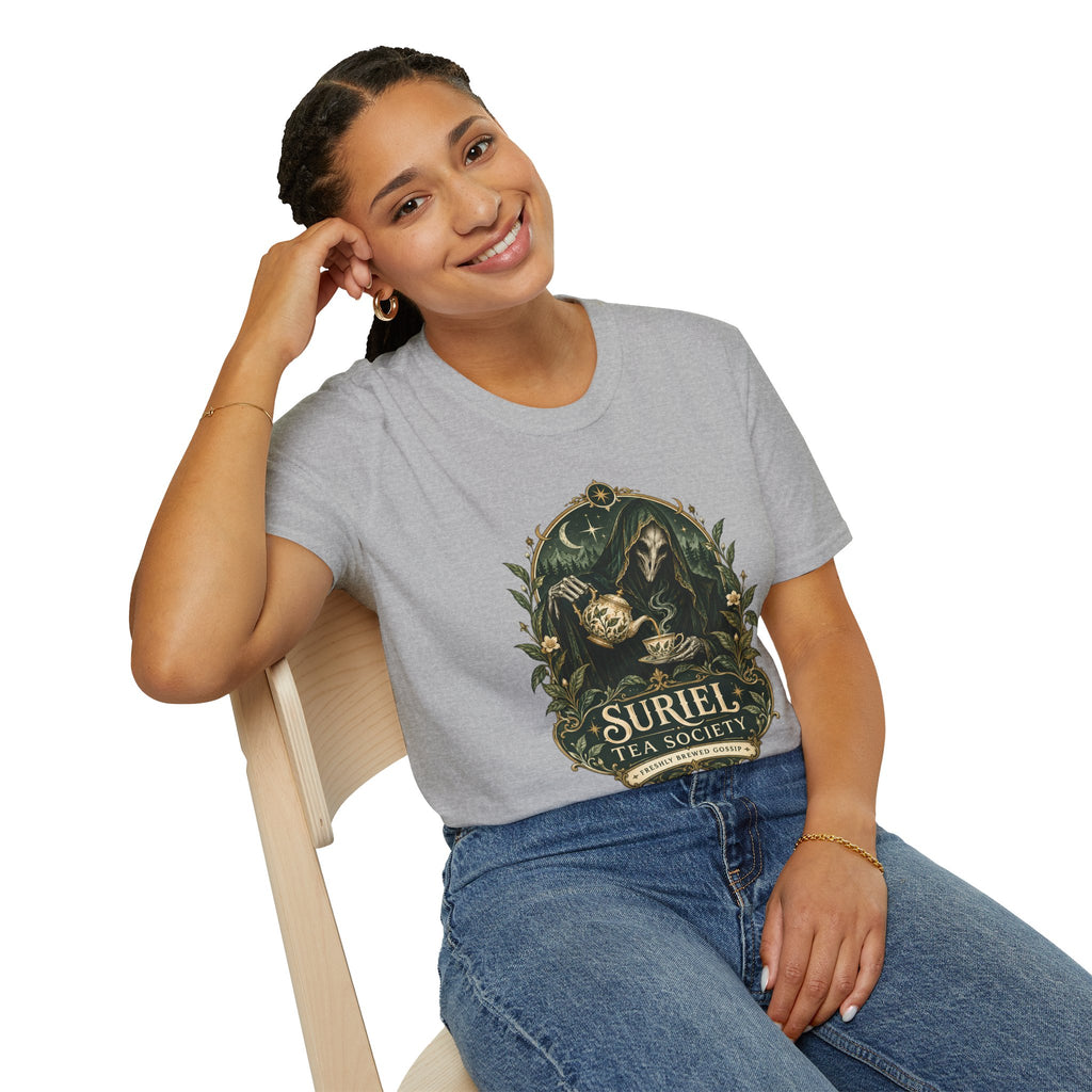 Suriel Tea Society | Freshley Brewed Gossip | ACOTAR Book Graphic T Shirt