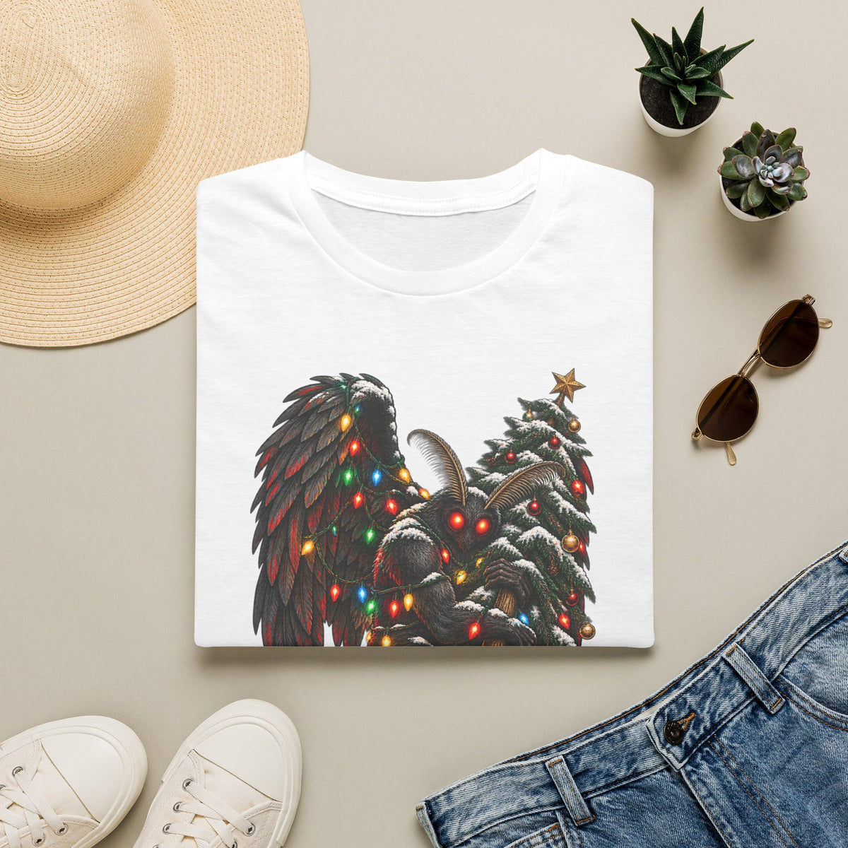 Moth to a Flame | Mothman | Christmas T Shirt