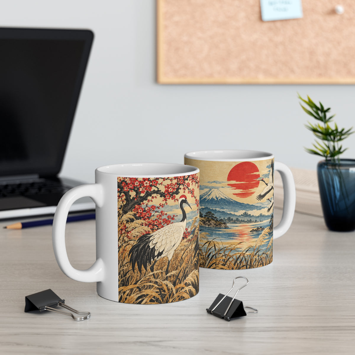 Japanese Cranes | Classic Art Coffee Mug Gift (11oz)