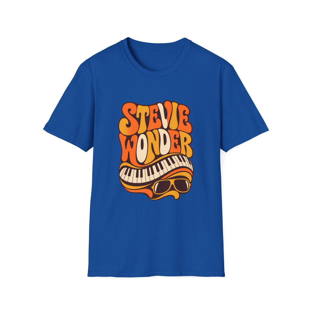 Stevie Wonder Piano Psychedelic Retro Band T-Shirt
