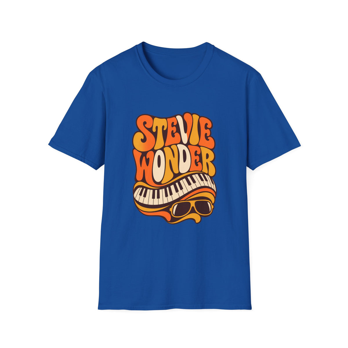 Stevie Wonder Piano Psychedelic Retro Band T-Shirt