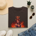 Flaming Witch Queen Graphic T-Shirt - Fire Witch Illustration Tee