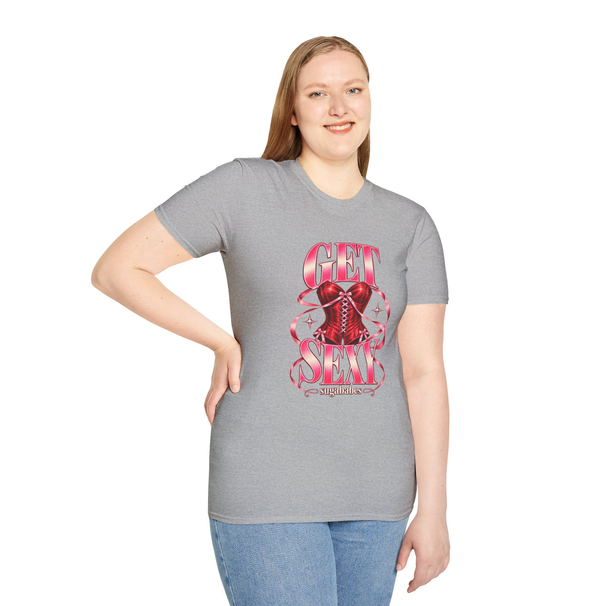 Get Sexy | Sugababes | Corset Retro Pink Y2K Vibe Graphic T Shirt