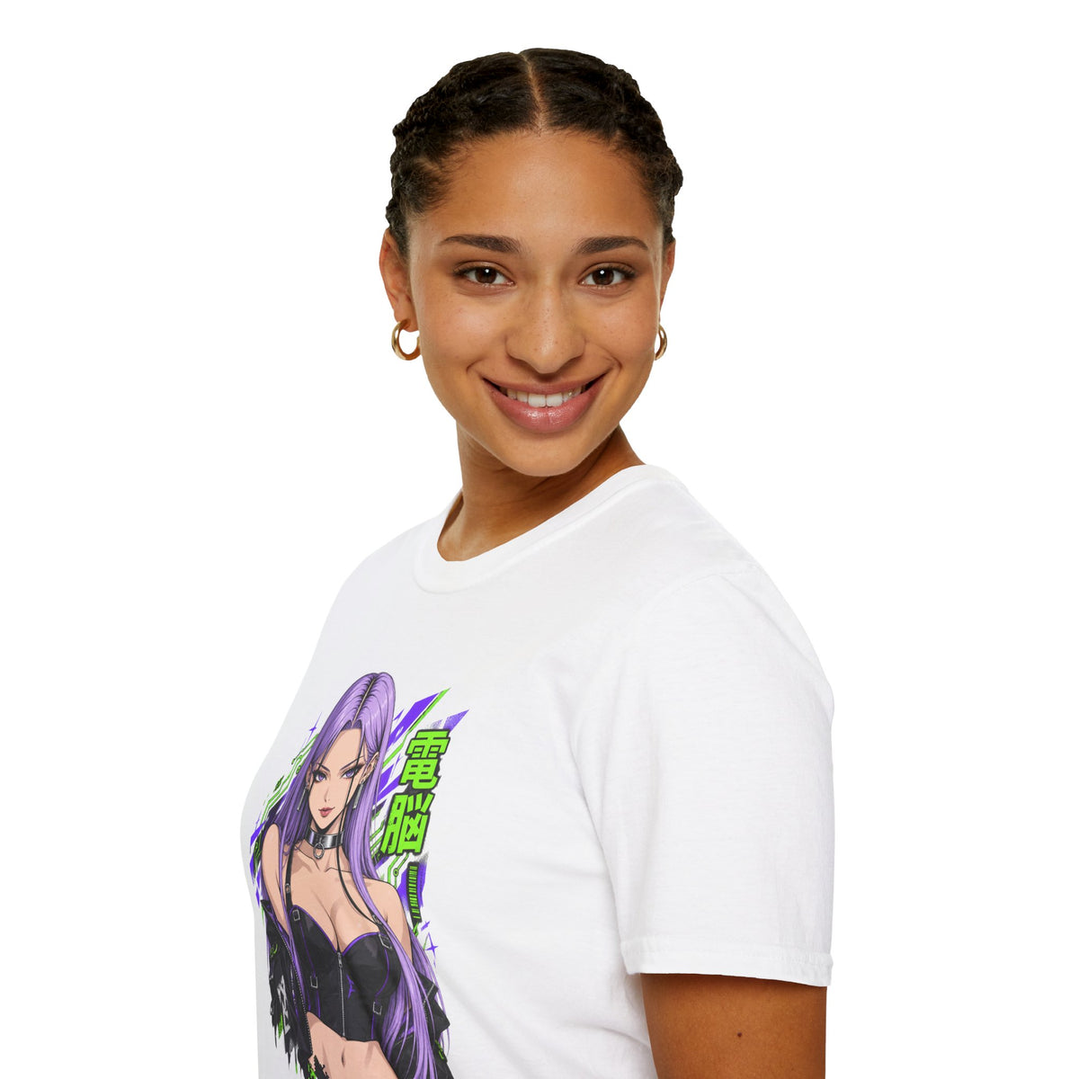 Violet | Anime Cyber Sexy Pin Up Girl T-Shirt