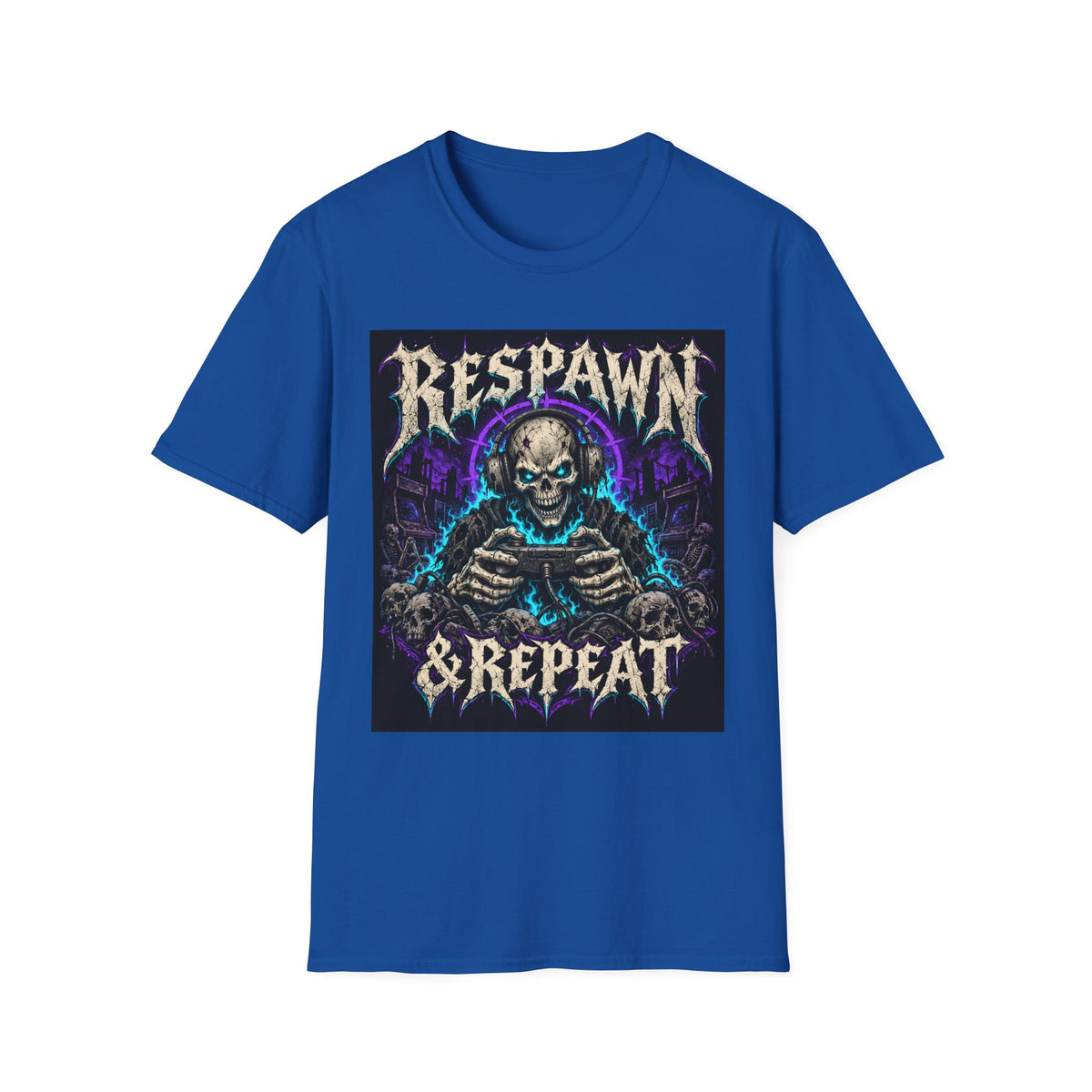 Respawn & Repeat T-Shirt — Skull Gamer Graphic Tee