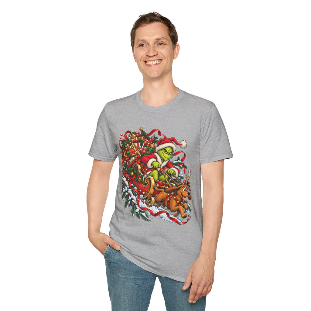 Grinch & Max Sleigh Ride | Funny Christmas T Shirt