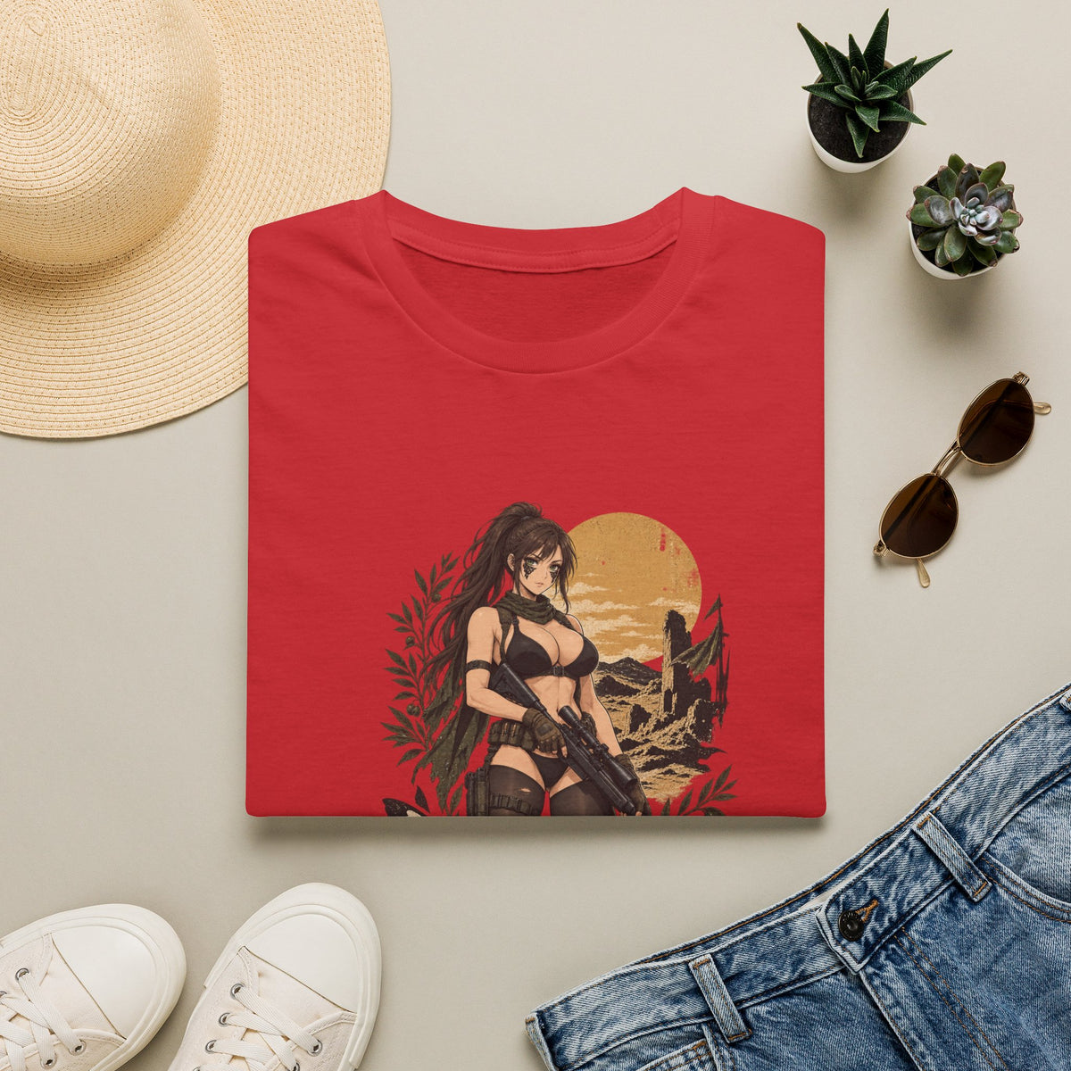 Quiet | Metal Gear | Sexy Sniper Pin up Fantasy Warrior Woman T-Shirt
