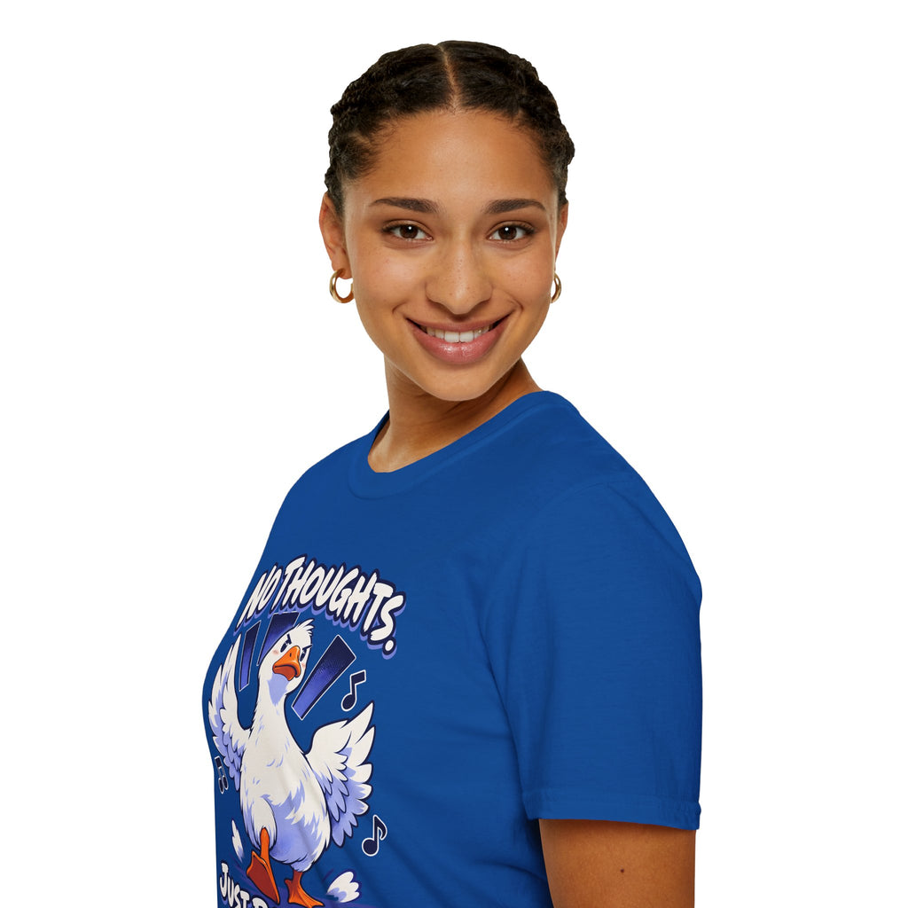 Cute Goose | No Thoughts, Just Boss Music T Shirt