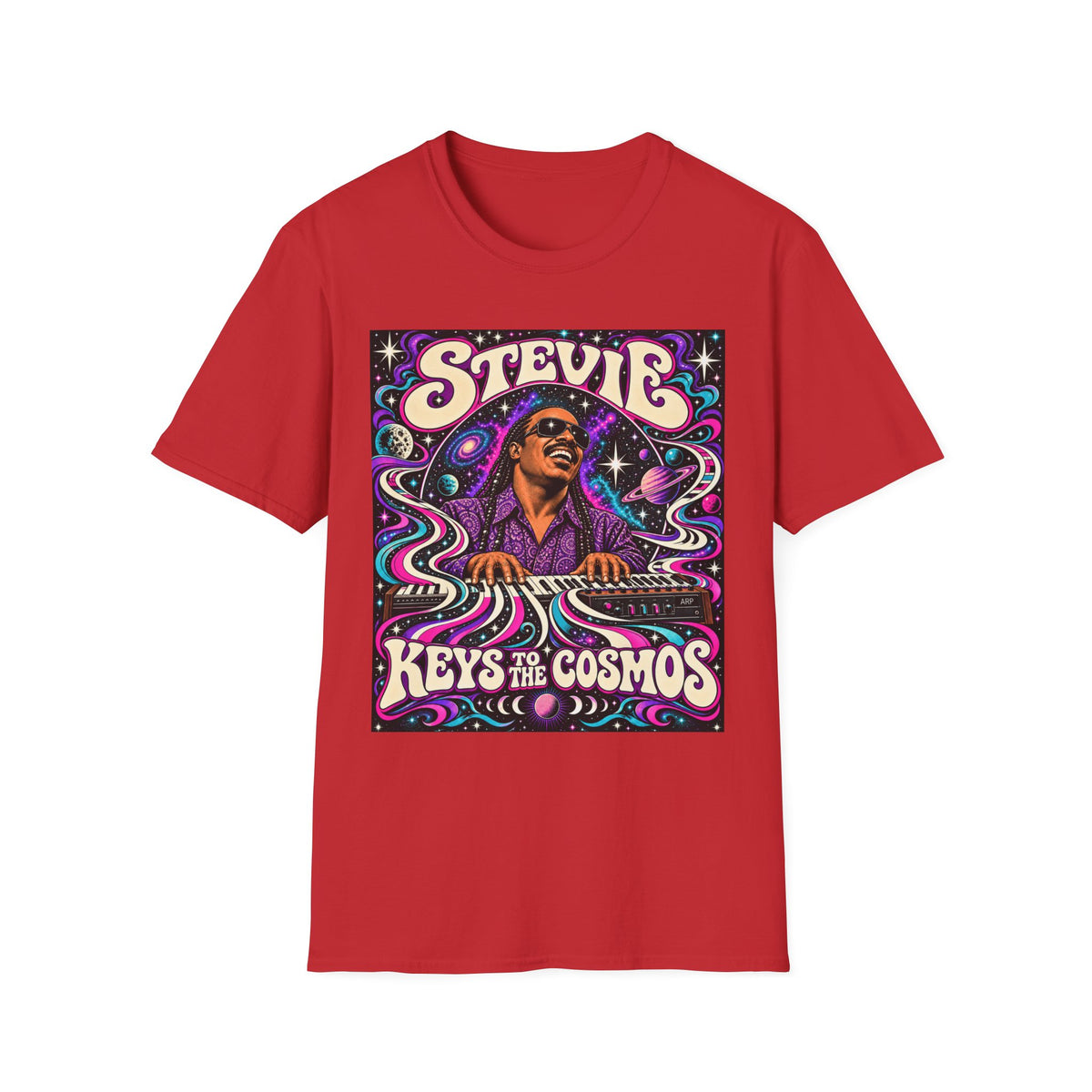 Stevie Keys to the Cosmos T-Shirt — Retro Psychedelic Music Tribute Tee