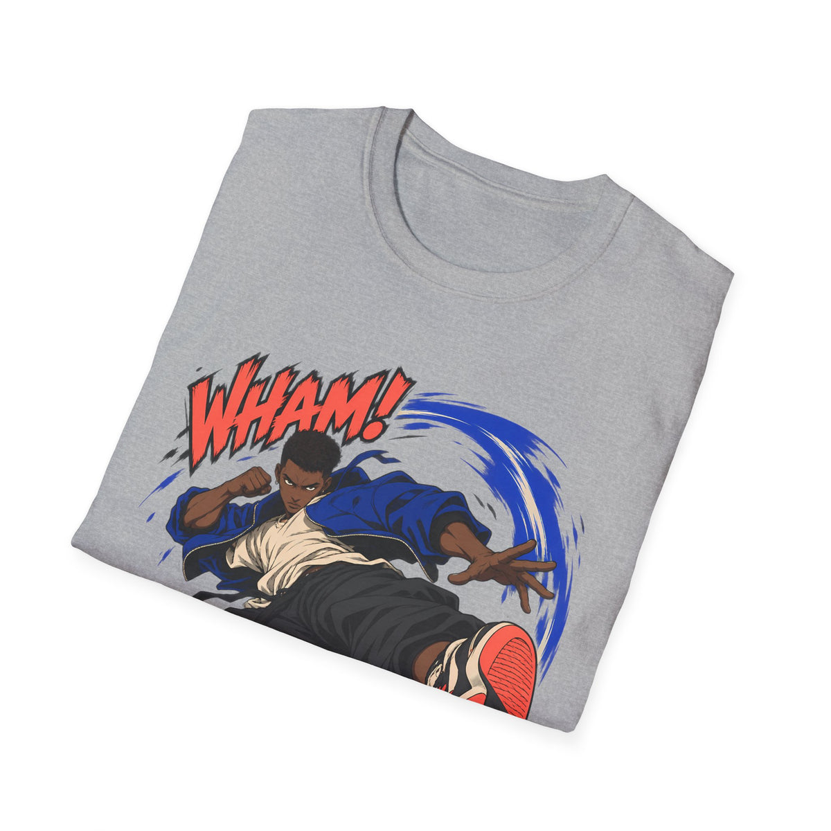 WHAM! | Anime Cartoon Ninja Kick Graphic T Shirt