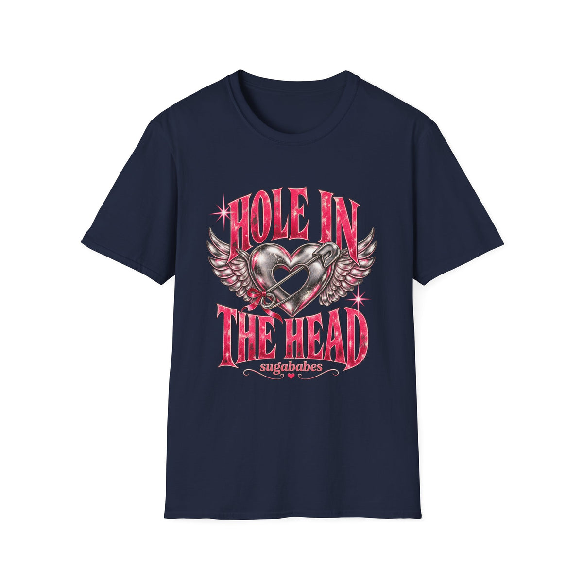 Hole in the Head | Sugababes | Pink Winged Heart Design T Shirt
